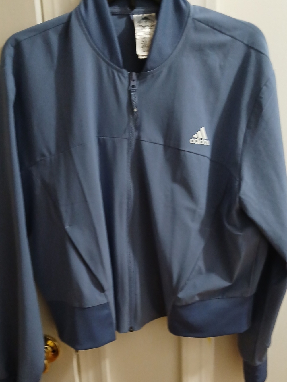adidas Light Blue Lightweight Full-Zip Windbreaker
